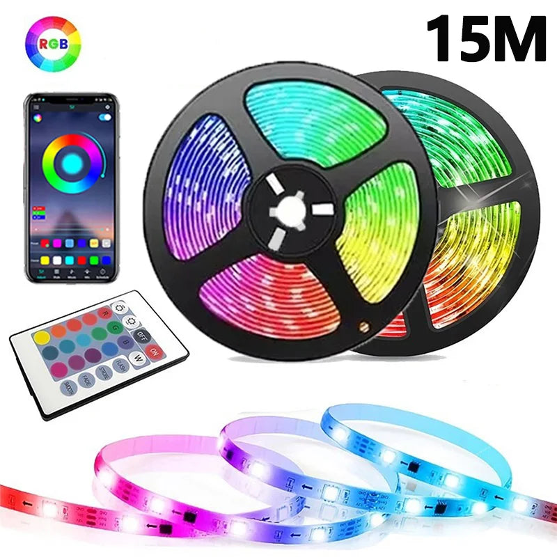 Fita LED RGB USB com Comando e Bluetooth