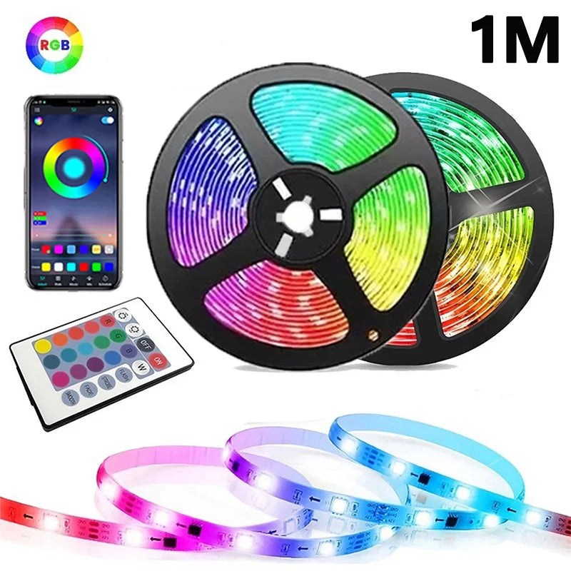 Fita LED RGB USB com Comando e Bluetooth